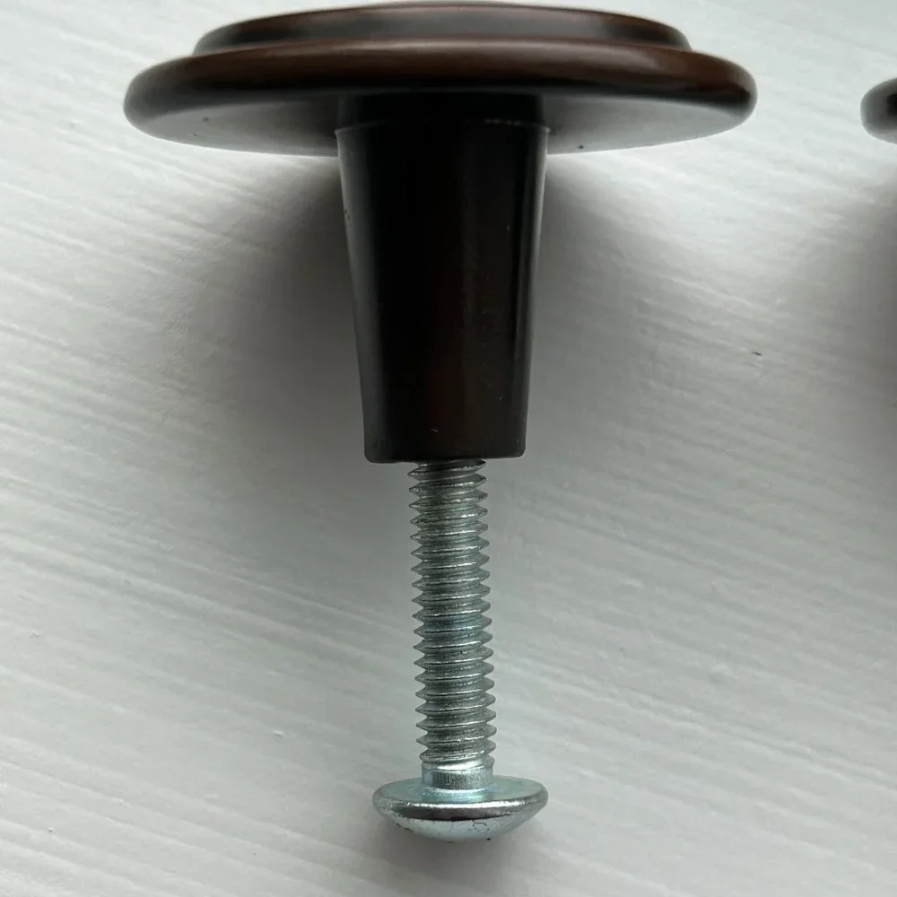 Door Cabinet Drawer Knobs Bronze Brown Metal Plastic 1 1/4
